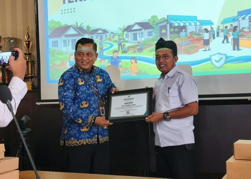 PENGANUGERAHAN DESA PLOSO SEBAGAI DESA PANGAN AMAN DARI BPOM KEDIRI TAHUN 2026